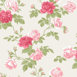 WhiteWell Boutique 550331 Roses Motif Antique Pink