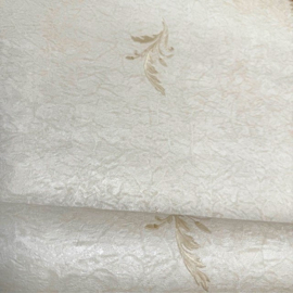 EXCLUSIEF ITALIAANS VINYL BEHANG - creme bloemen