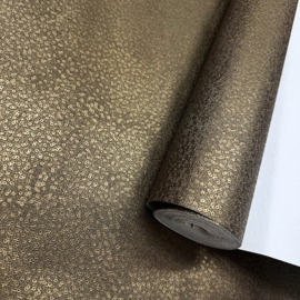 Rasch 422078 Goud Lederlook Behang – Vliesbehang met Structuur en Reliëf