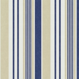 blauw strepen vlies behang 42064-90