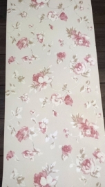 bloemen behang creme rose  xx112