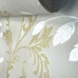 Diamond Dust Vliesbehang 450552 – Linnenlook Nude Goud Glitter – diamant glitters