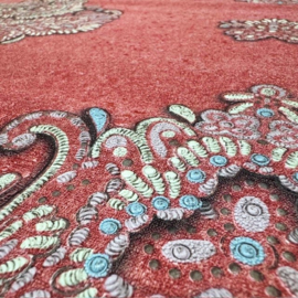 mozaiek rood barok behang retro Vintage