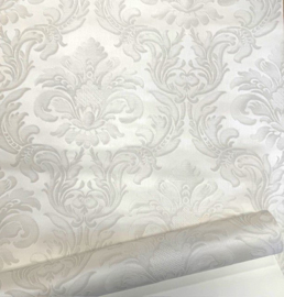 barok behang wit creme 3D effect klassieke ornamenten glim 515015