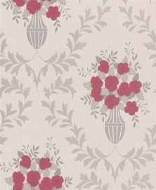barok behang creme rood rasch 313734