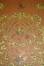 terra bruin goud luipaardprint voel als een leer dieren print behang 79