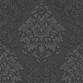 Barok behang zwart grijs 36898-4