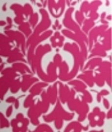 barok 3d behang fuchsia roze  xx12