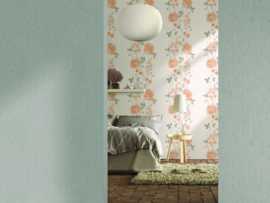 Roze bloemen behang 55313