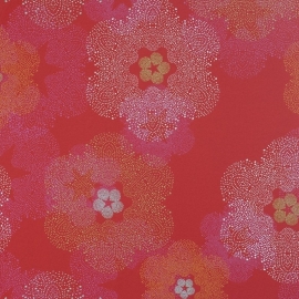 BN Wallcoverings Impulse behang 48340 rood roze oranje grijs bloeme behang