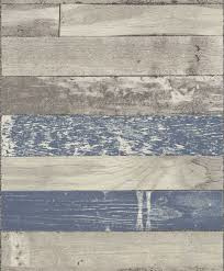 Blauw Hout behang houtprint  940824