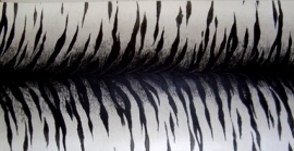 tijgerprint behangrand zwart wit