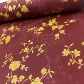 Cafe behang kroegen klassiek rood goud Vintage bloemen