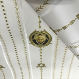 Versace Medusa koppen goud wit Griekse styl