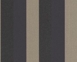8709-19 zwart paars brons metallic streep behang