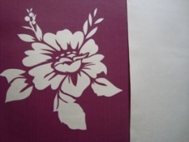 bloemen vlies behang paars zilver 134