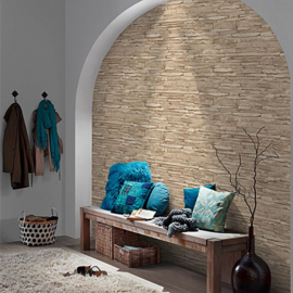 Steenlook behang beige