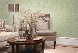 Groen ornament behang  fd21024
