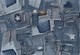 8-909 Komar Fotobehang Jeans spijkerbroek blauw behang