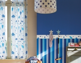 AS Creation Esprit Kids 3 blauw strepen behang 94125-2