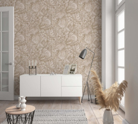 Behang met grote bladeren 33307 Botanica