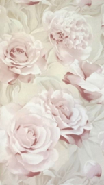 roze rozen lambrisering behang xx24