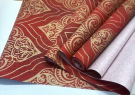 Cafe kroegen vlies behang rood goud barok