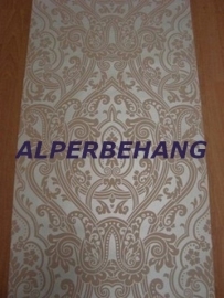 barok vlies behang creme beige 413