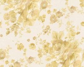 Behang Bloemen wit goud AS Romantica 30427-5