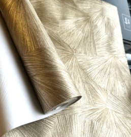 goud vliesbehang retro luxe uitstraling