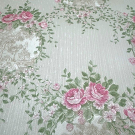 Exclusief bloemen behang Engelse stijl glitter