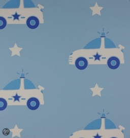 Dutch Wallcoverings Kinderbehang - Politie auto behang 11-10263