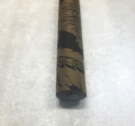 Barok Zwart en Goud – Satijnen Behang voor een Chique Interieur 548-2