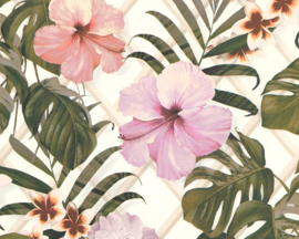 behang tropical bloemen planten bomen 36518-1