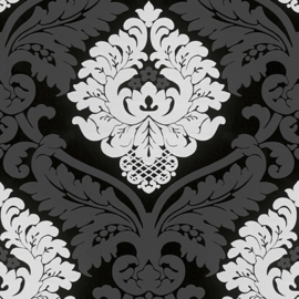 zwartwit barok behang 5543-14