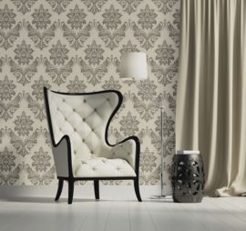 Barok behang creme beige 13373-54