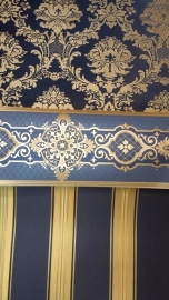 blauw goud behangrand x5