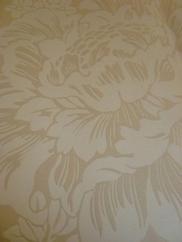 opruiming beige creme bloemen behang 112