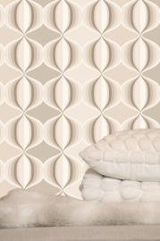 Esta Home Bubbles 135434 gebroken wit beige behang