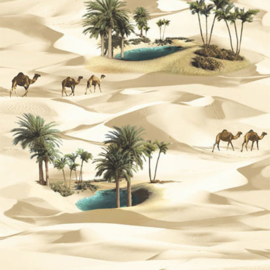 Sahara behang camelen palmboom A11601