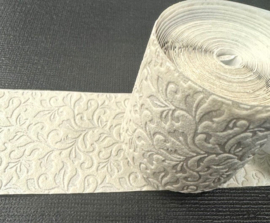motief behangrand beige wit
