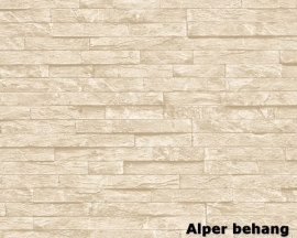 912138 beige natuursteen behang