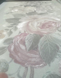 Rand Engelse bloemen glim roosjes roze kleurrijk