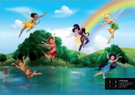 AG Design Fotobehang Disney Fairies with Rainbow FTD2222