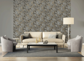 Marmer vliesbehang groffe vegen betonlook 921006