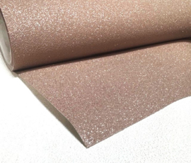 Glitterbehang Landelijk oud roze / met goude glitters