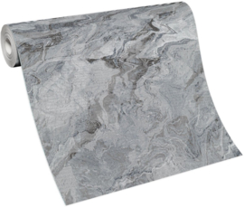 Marmer Vliesbehang 0222-15 Metalic Grijs