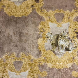 Hermitage behang luipaard bruin Metallic 33543-3