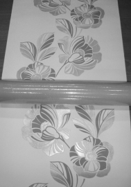 wit zilver bloemen vlies behang xx22