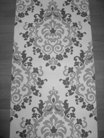 grijs vlies 3d barok behang xx456